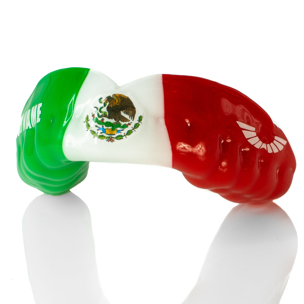 Custom Sports Mouthguard – 3-Stripe / - 3- Color Design Example