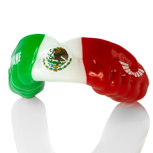 Custom Sports Mouthguard – 3-Stripe / - 3- Color Design Example