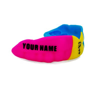 Custom Sports Mouth Guards  Example of 3 Stripes Tricolor