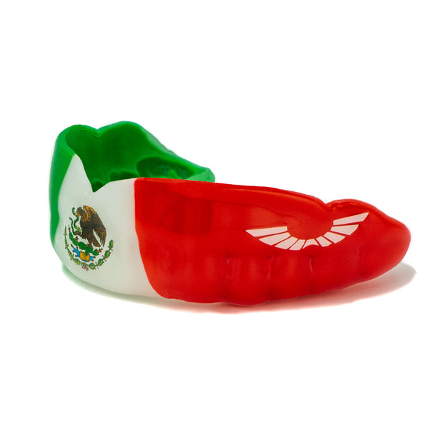 Custom Sports Mouth Guards  Example of 3 Stripes Tricolor